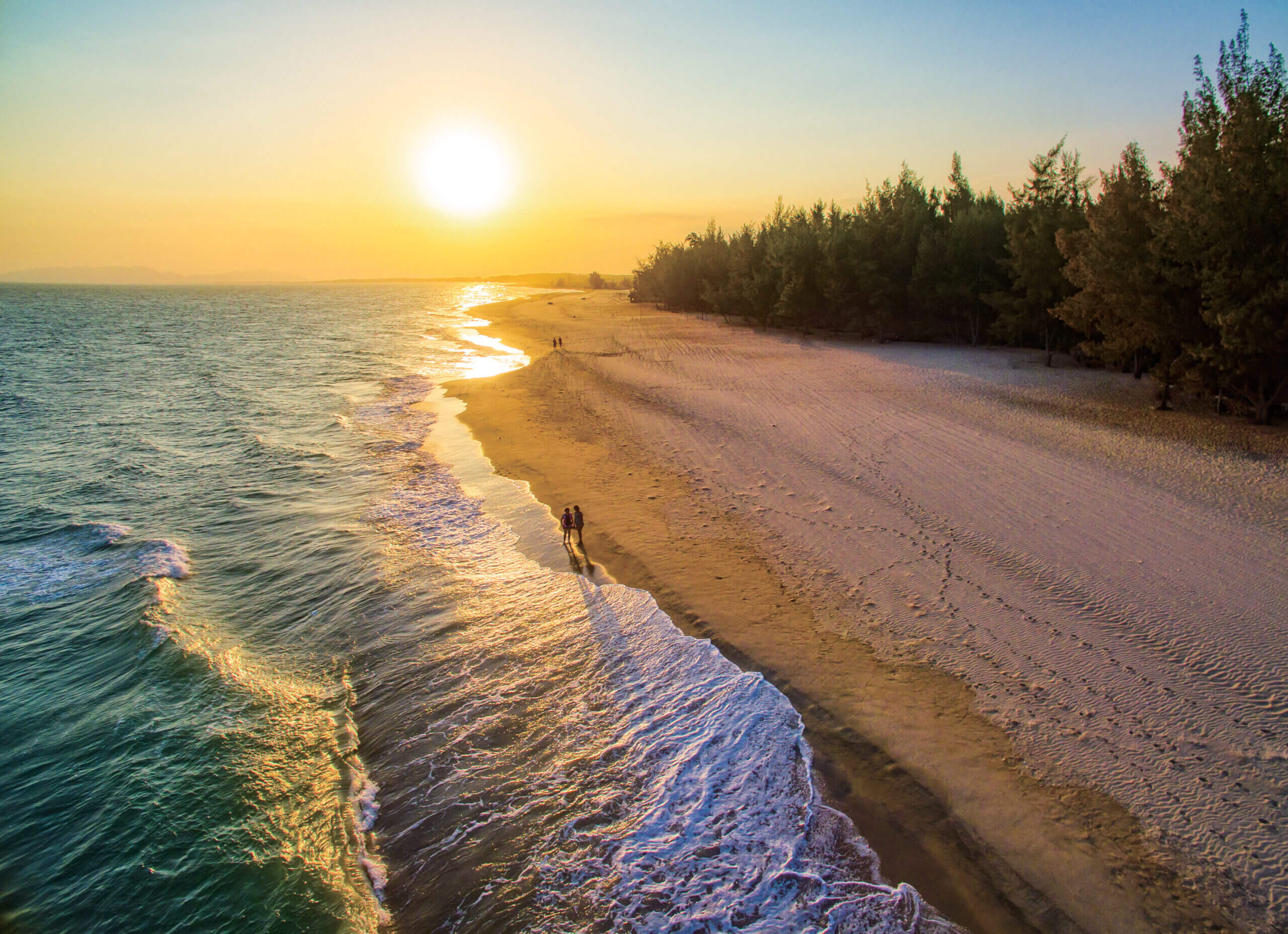 Golden sands and crystal-clear waters in Ho Tram Beach